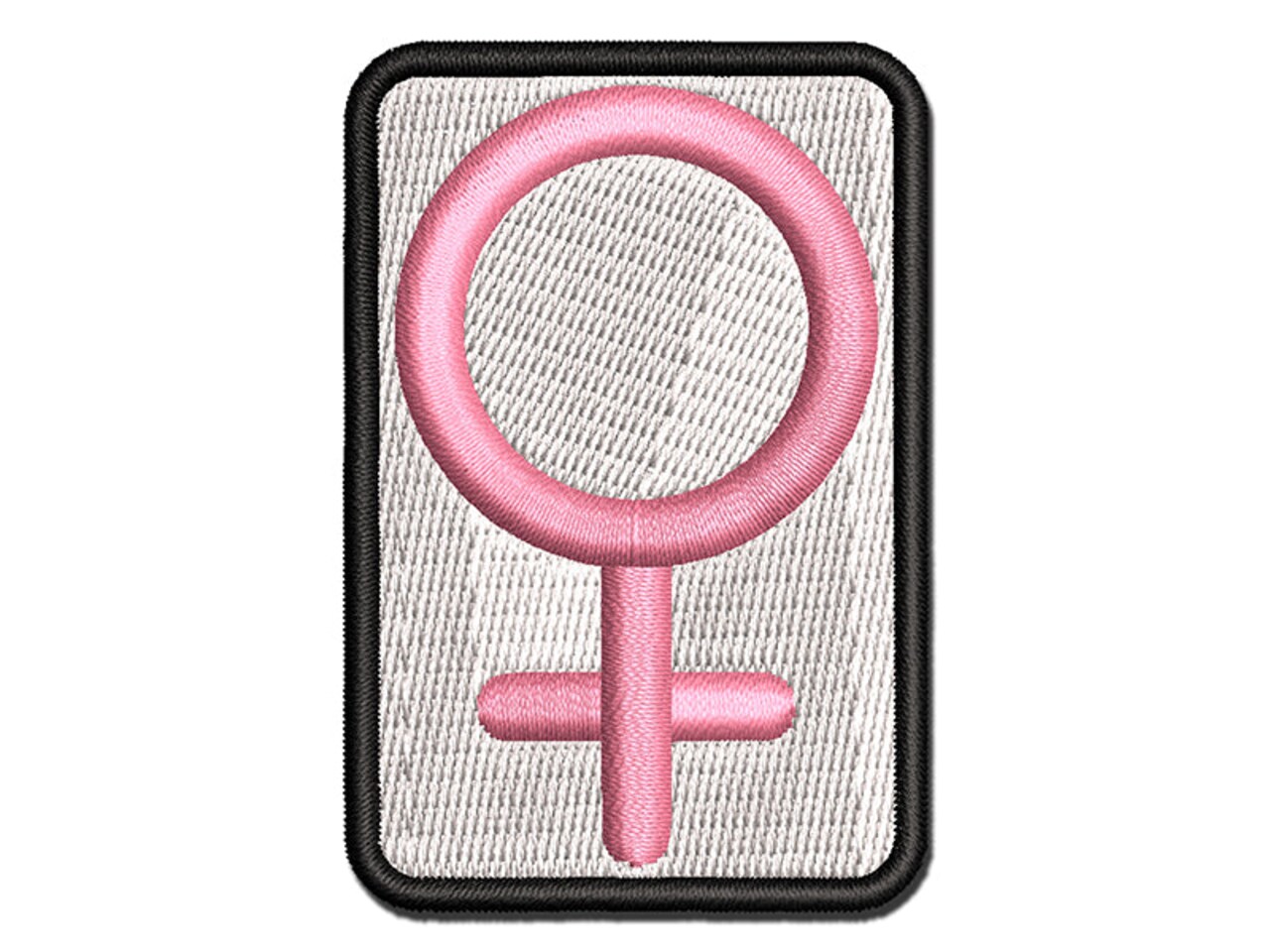 Venus Woman Female Gender Symbol Multi-Color Embroidered Iron-On or Hook & Loop Patch Applique